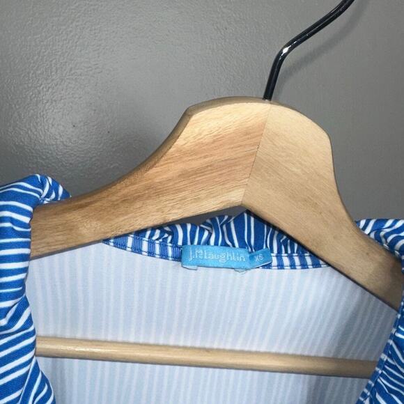 J. McLaughlin Catalina Cloth Durham 3/4 Sleeve Top Blue/White Stripe Size XS - Picture 4 of 7